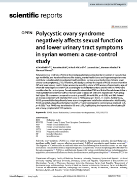 Polycystic ovary syndrome negatively affects sexual function and lower urinary tract symptoms in syrian women: a case-control study